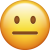 A neutral face emoji.